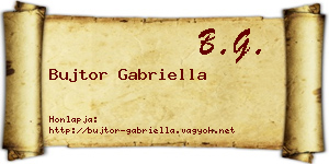 Bujtor Gabriella névjegykártya