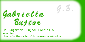 gabriella bujtor business card
